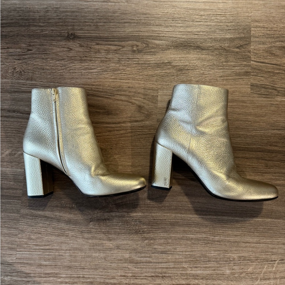 Saint Laurent Metallic Ankle Boots